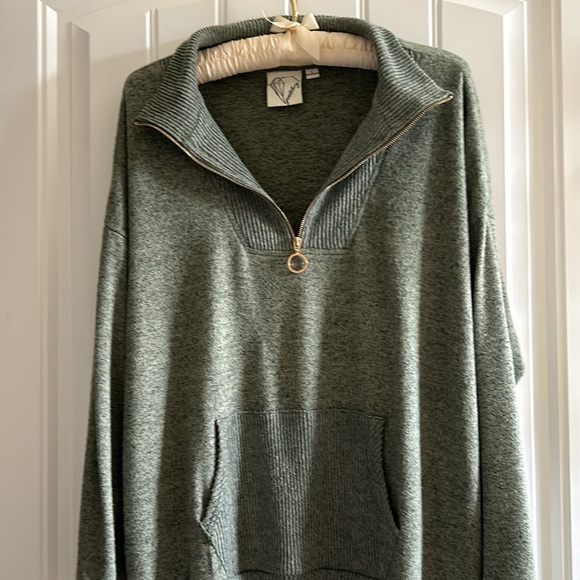 Janet Chung Cozy Super Soft 1/4 Zip Sweater - Picture 7 of 11